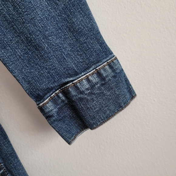 Madewell Women's 0 Denim Long-Sleeve Romper in Vasey Wash AL731 - Picture 10 of 16